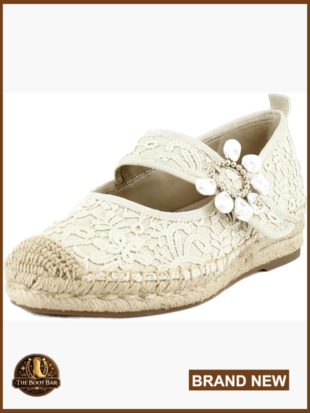 Espadrille Mary Jane Flats Round Toe Buckle Closure Lightweight